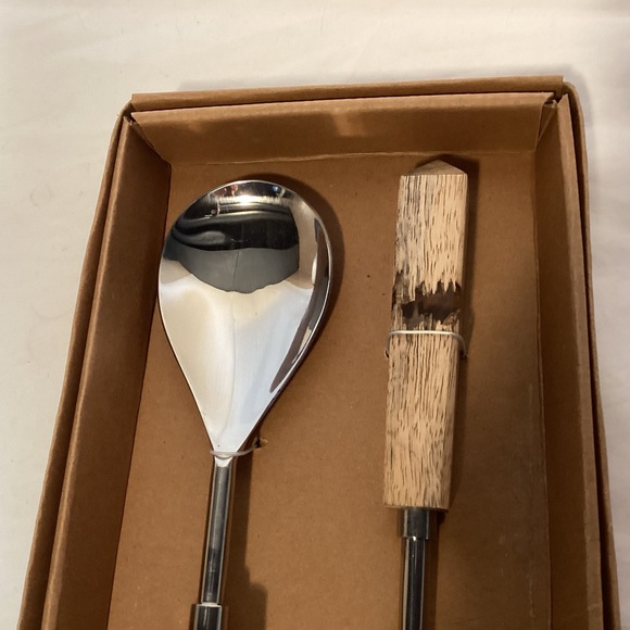 Thirsty Stone Broken Wood/Glass silver serving set.made in India. - Picture 3 of 10